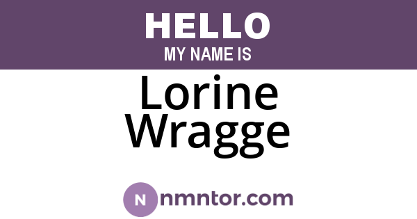 Lorine Wragge