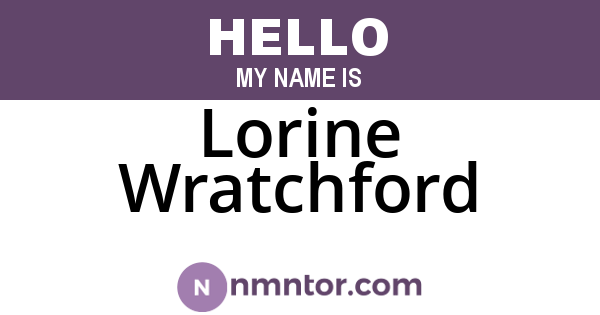 Lorine Wratchford