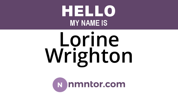 Lorine Wrighton