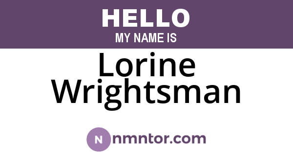 Lorine Wrightsman