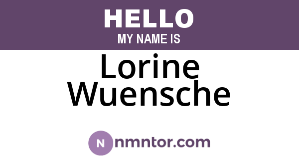 Lorine Wuensche