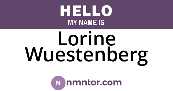 Lorine Wuestenberg