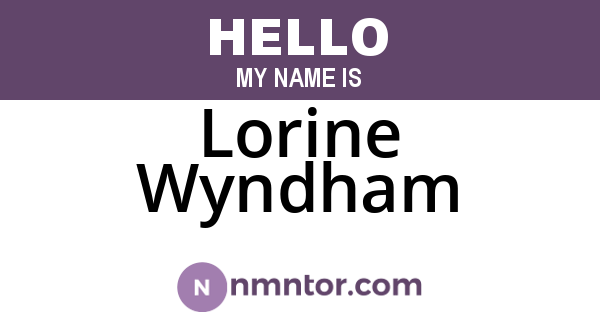 Lorine Wyndham