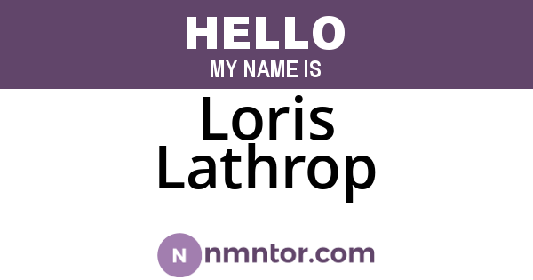Loris Lathrop