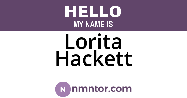Lorita Hackett