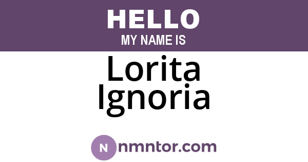 Lorita Ignoria