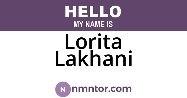 Lorita Lakhani