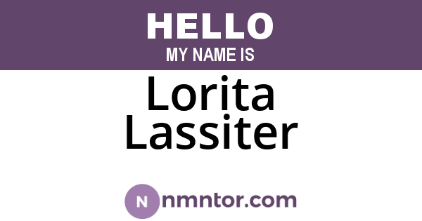 Lorita Lassiter