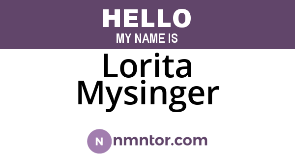 Lorita Mysinger