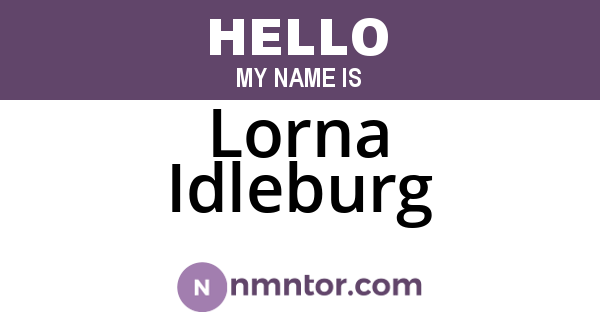 Lorna Idleburg