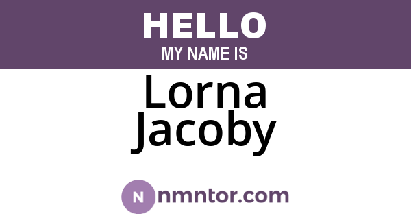 Lorna Jacoby