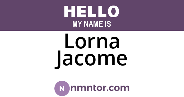 Lorna Jacome