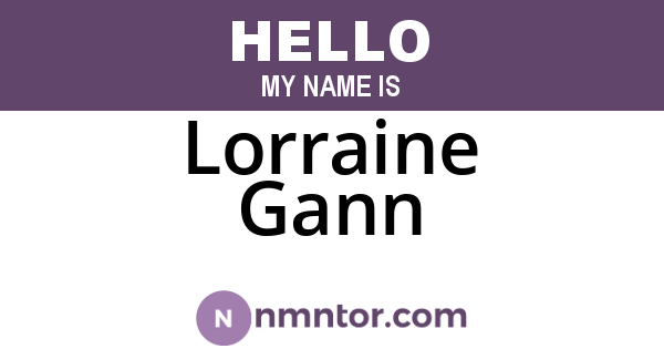 Lorraine Gann