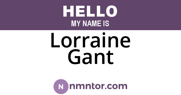 Lorraine Gant