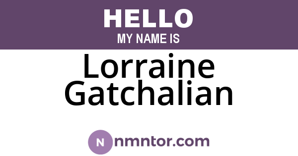 Lorraine Gatchalian