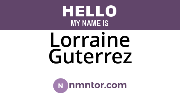 Lorraine Guterrez