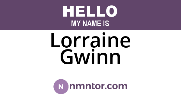 Lorraine Gwinn