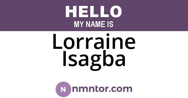 Lorraine Isagba