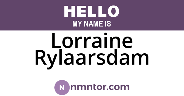 Lorraine Rylaarsdam