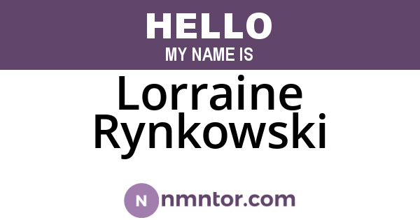 Lorraine Rynkowski