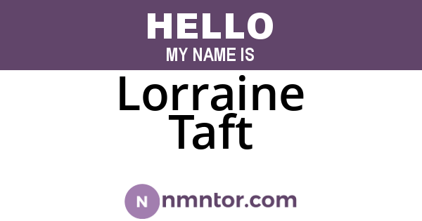 Lorraine Taft