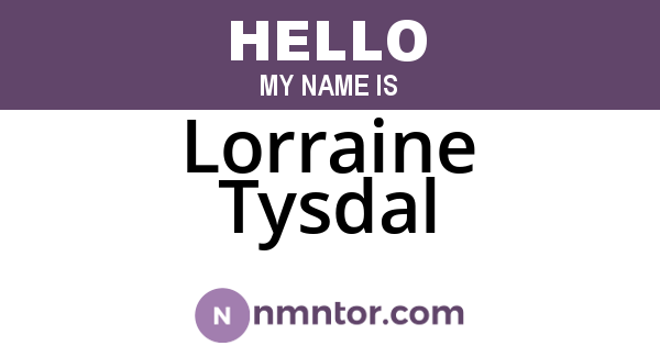 Lorraine Tysdal