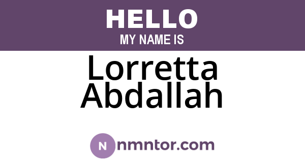 Lorretta Abdallah