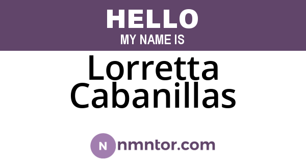 Lorretta Cabanillas
