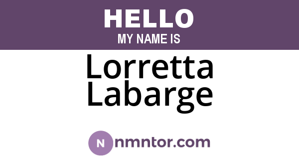 Lorretta Labarge
