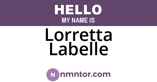 Lorretta Labelle