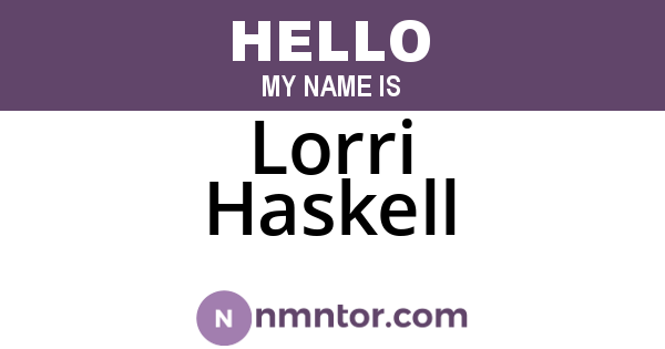 Lorri Haskell