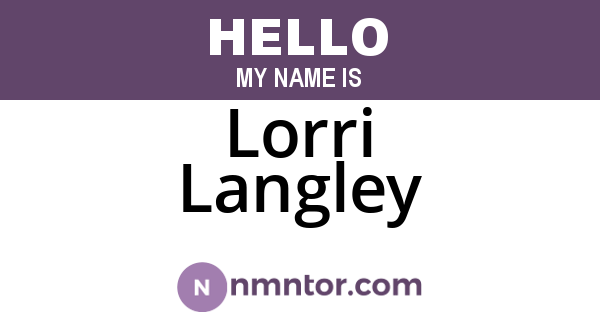 Lorri Langley