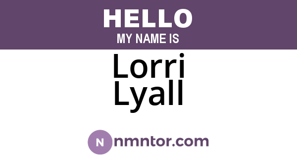Lorri Lyall