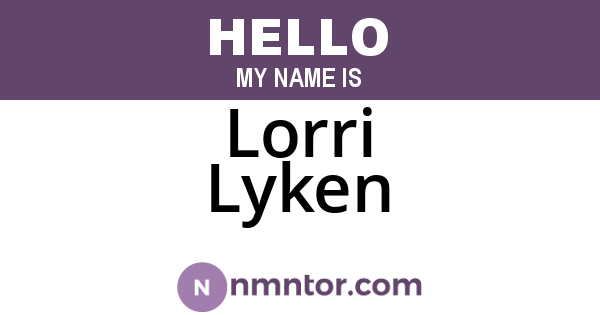 Lorri Lyken