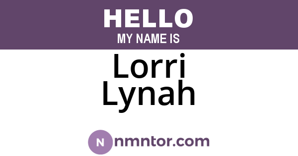 Lorri Lynah
