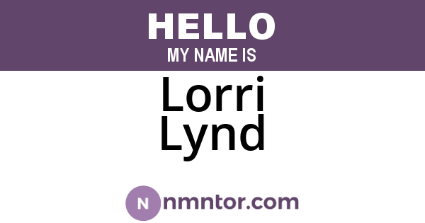 Lorri Lynd