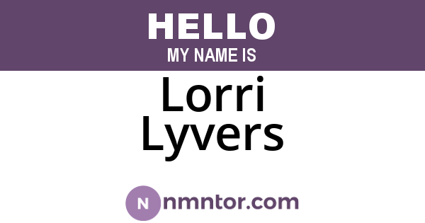Lorri Lyvers