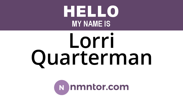 Lorri Quarterman
