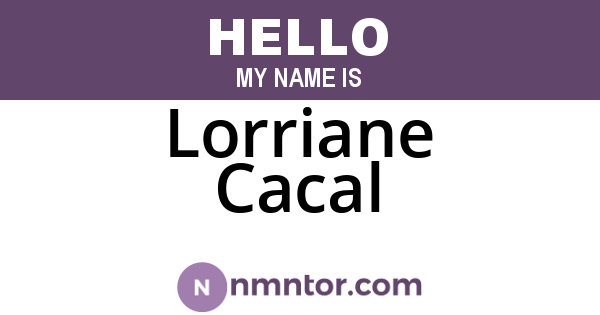 Lorriane Cacal