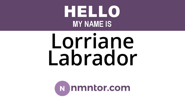 Lorriane Labrador
