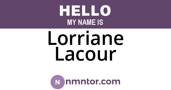 Lorriane Lacour