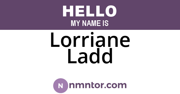 Lorriane Ladd