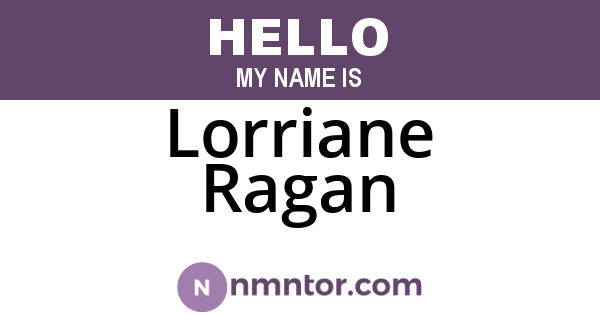 Lorriane Ragan