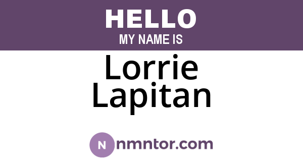 Lorrie Lapitan