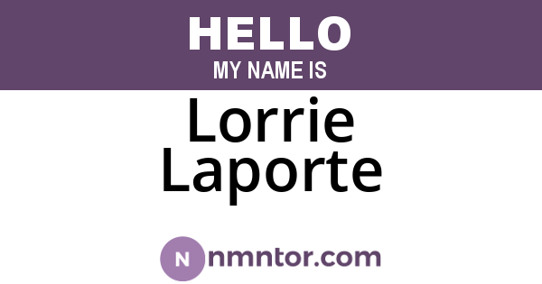 Lorrie Laporte