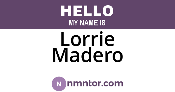 Lorrie Madero
