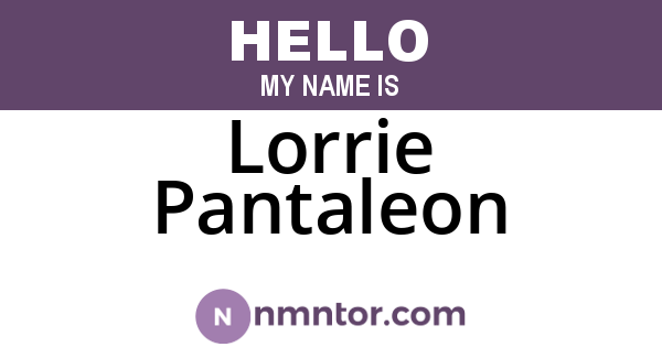 Lorrie Pantaleon