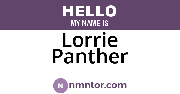 Lorrie Panther