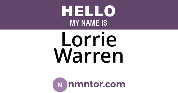 Lorrie Warren