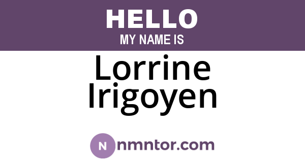 Lorrine Irigoyen